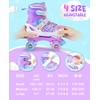 SULIFEEL Rainbow Tie-Dye Adjustable Roller Skates for Girls Kids Ages