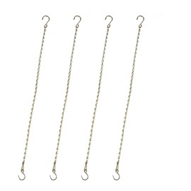 Sersberg Chain for Hanging Plants,25 Inch Gold Hanging Chain,Hanging Basket Chain Kits with Hooks for Bird FeederHanging Plant Extender Porch Wind Chime (Gold, 25 Inch-4PCS)