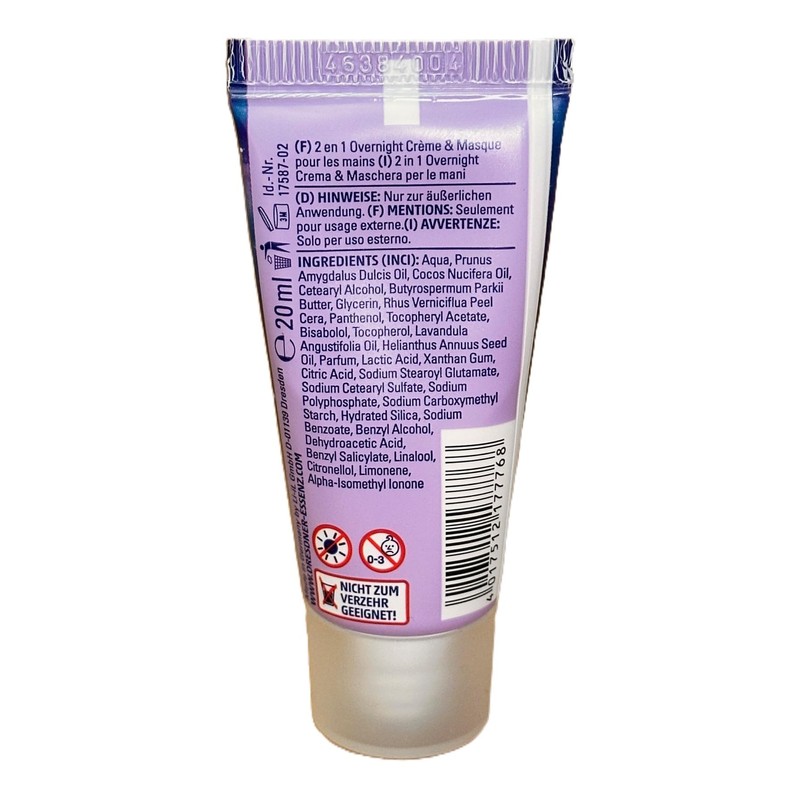 Dresdner Essenz 2-in-1 Overnight Hand Cream and Mask Midnight Beauty