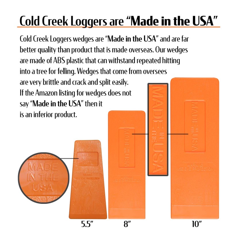 Cold Creek Loggers Felling Wedges, Tree Felling Wedges for Tree