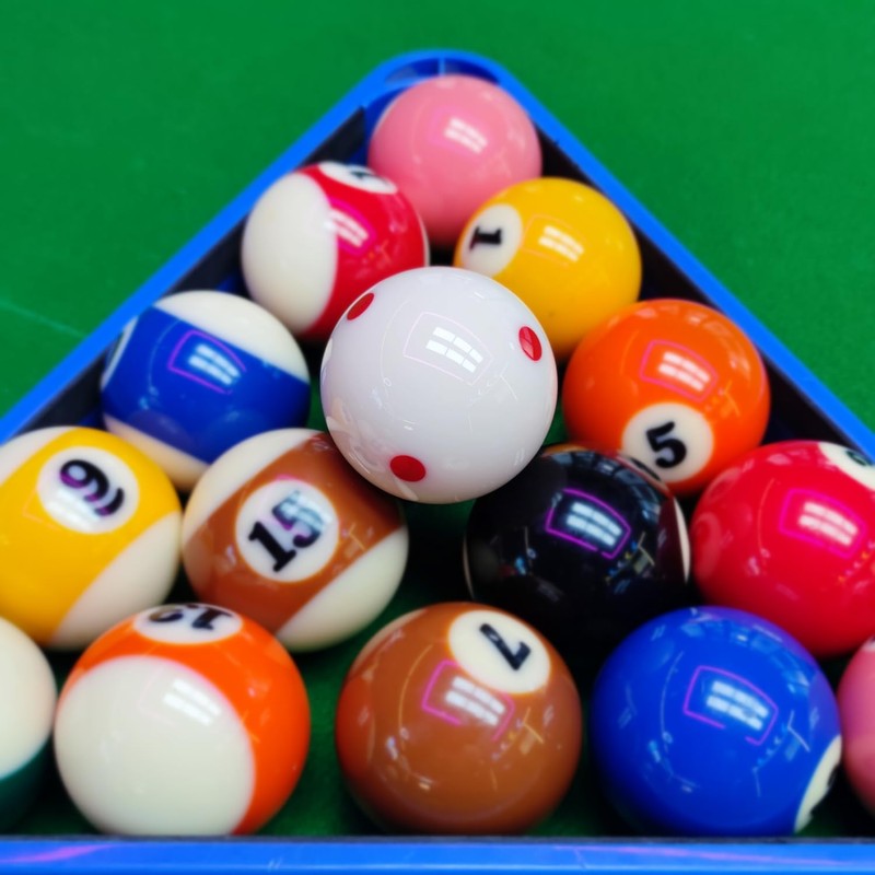 Red Dot Pool Cue Ball with Gloves 2.25 Inch Billiard