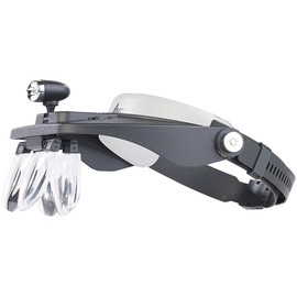 AGT Magnifying Glasses: Forehead Magnifier with 1.2/1.8/2.5/3.5x Magnification and LED Light (Headlamp with Magnifier, Magnifying Glasses Model Making, Watchmaker Tool Sets)