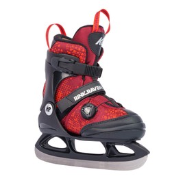 K2 Rink Raven Boa Adjustable Junior Ice Skates - Red / 4-8