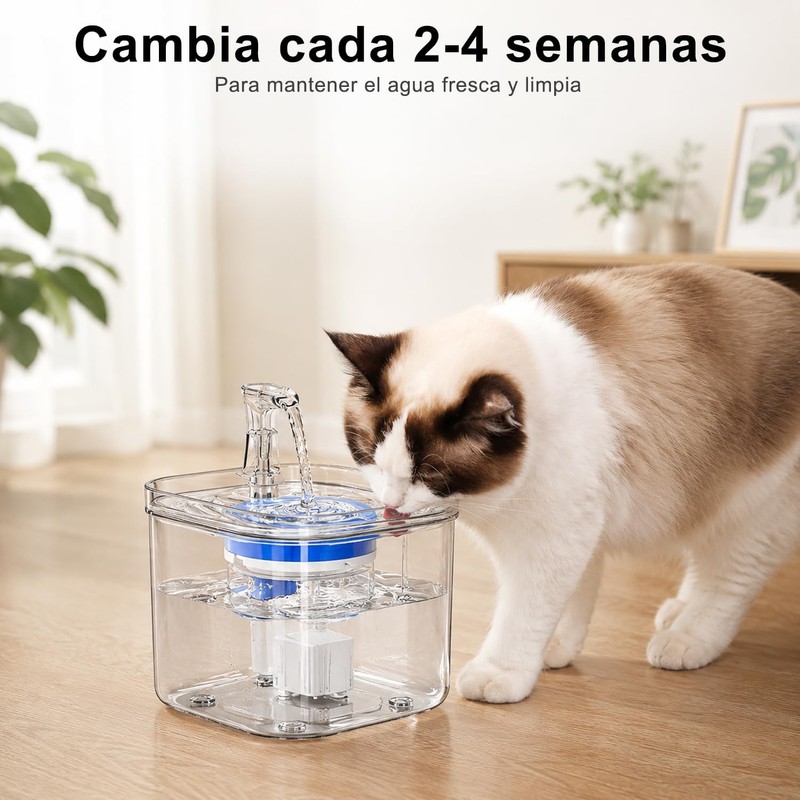 MXCOCO 8pcs Filtros Fuente de Agua de Gatos, Sistema Filtración