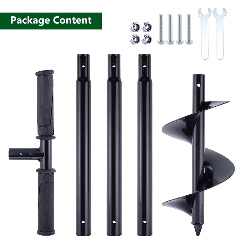 Patioer Post Hole Digger Manual 6" x 41" Garden Auger