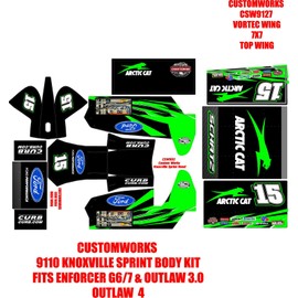Losi CUSTOMWORKS KNOXVILLE  SPRINT CAR 9110 donny schatz  THEME WRAP KIT