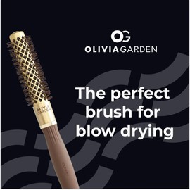 Olivia Garden - Expert Blowout Shine Gold & Brown Hairbrush - 20