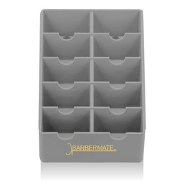 BarberMate Blade Rack Storage Tray - Holds 10 Clipper Blades (Gray)