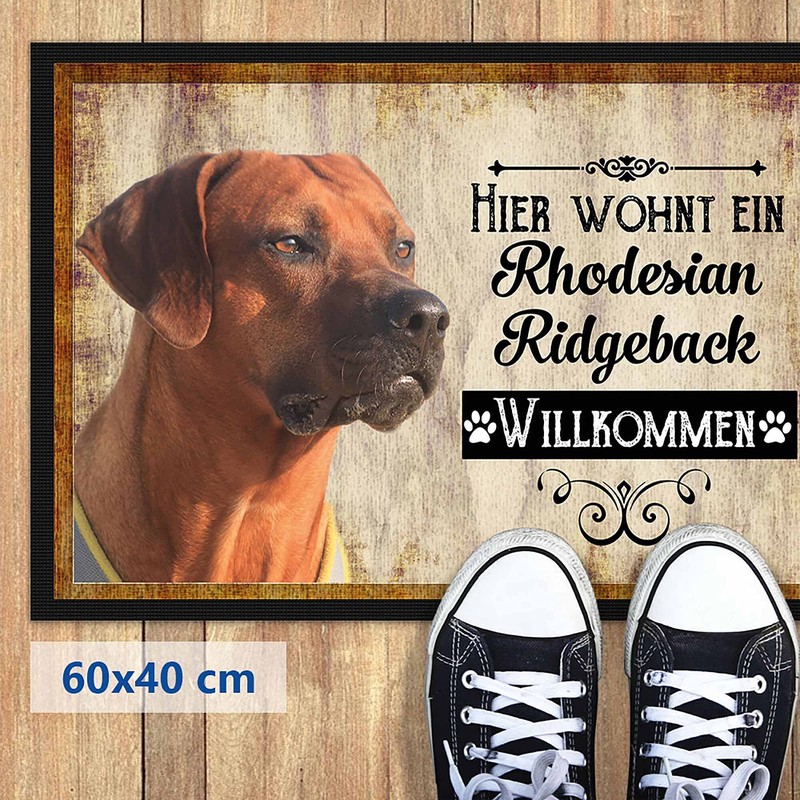 PR Print Royal Doormat Pets with Dog Picture Rhodesian Ridgeback