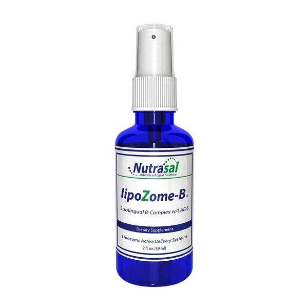 Nutrasal LipoZome B-Complex Vitamin B12 Liposomes Liposomal Sublingual Spray 2 FL Oz