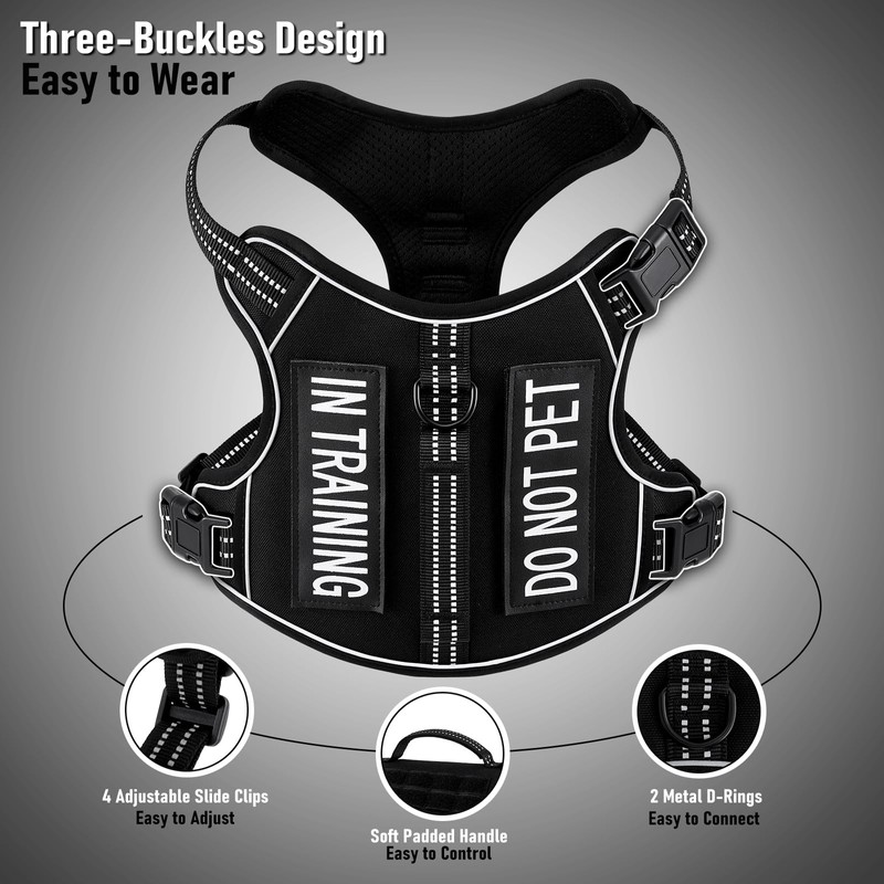 Tactical Dog Harness Medium Sized Dog, No Pull Pet Harness,
