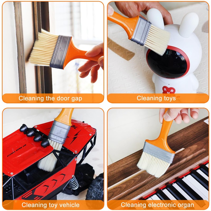 3 Pack Microfiber Duster Brush, Soft Bristles Detailing Brush Dusting