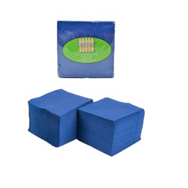 2 Ply Blue Beverage Cocktail Napkins. Pack of 100 Count