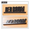 Two-face Bedroom Sign Door Letter Sign Plate BEDROOM Room Plate