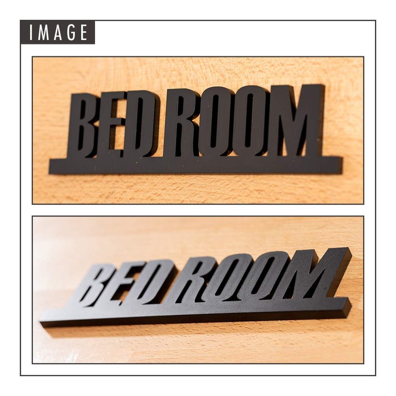 Two-face Bedroom Sign Door Letter Sign Plate BEDROOM Room Plate