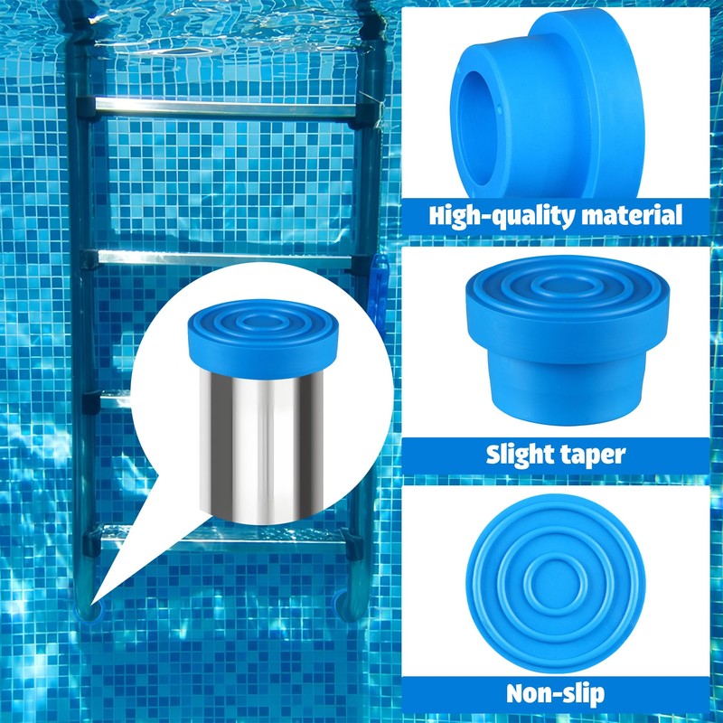 4 Pack Pool Ladder Bumper Plugs for Inground Pool Rubber