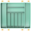 Simple Houseware Expandable Kitchen Drawer Flatware Organizer, Turquoise