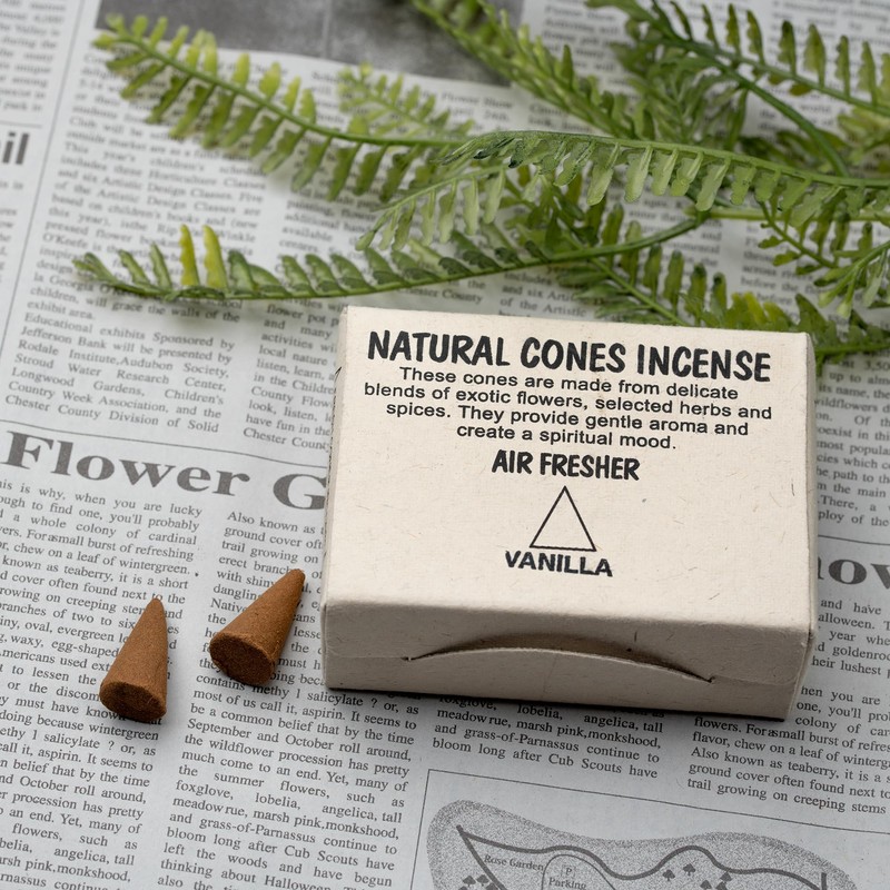 DANNY LIB Vanilla Incense Cone Incense Holder Set with Clean