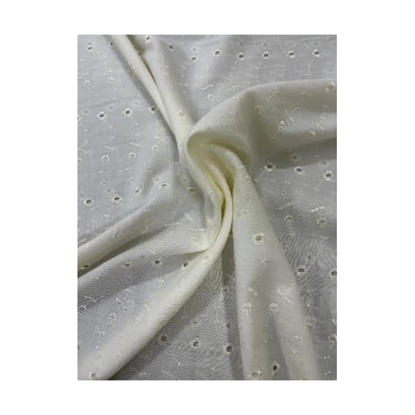 Sedona Designz 60" Wide Poly Cotton Broadcloth All Over Embroidery