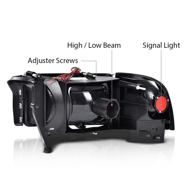 G-PLUS LED Light Bar Headlights w/o Bulbs Compatible with Dodge