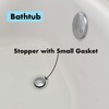 DrainFunnel Chrome Bathtub Stopper, Drain Stopper, Sink Stopper, Tub Plug,