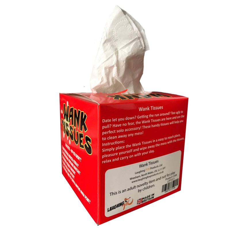 Laughing FOX Products Wank Tissues - Funny Novelty Gifts for
