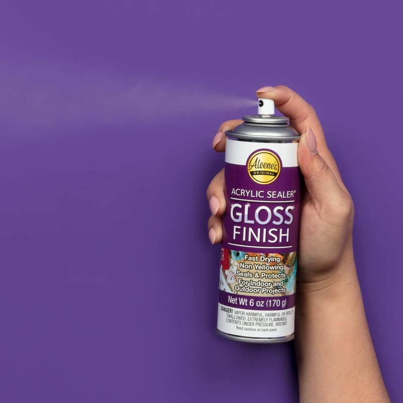 Aleene's Aleene's 26412 Spray Gloss Finish, 6 Oz Acrylic Sealer,