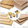 3Pcs Shaker Door Router Bit Set Premium Blade Durable Rustproof