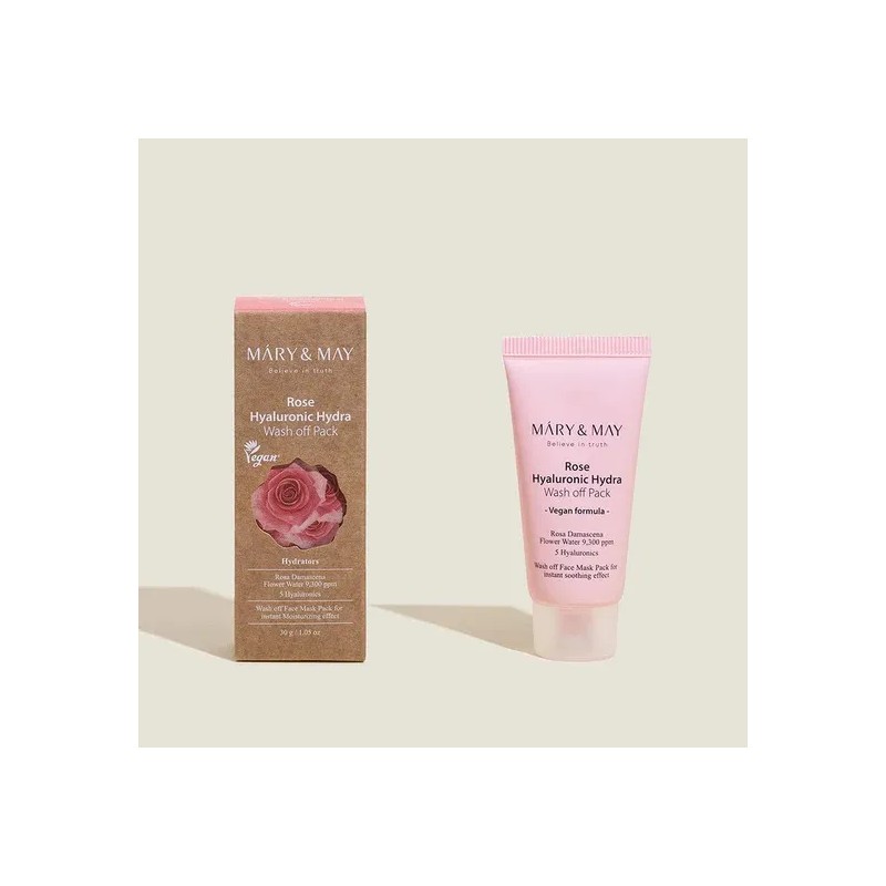 Mary&may Rose+hyaluronic Wash Off - Mascarilla Hidratante Tipo De Piel