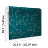 RoomMates Cat Poses Emerald Peel and Stick Wallpaper, RMWS1276