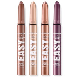 LANGMANNI Eyeshadow Stick,4 PCS Waterproof Multi-Color Eyeshadow Pen Set,Creamy Long-Lasting Eye Makeup Kit,Natural & Shimmer Shades Contour Stick,Gifts For Women (#5+8+12+18-4Colors)