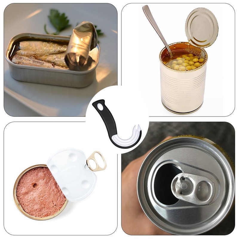 J-Shaped Can Opener Tool – Easy Jar, Lid, Bottle &