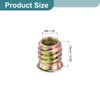 sourcing map 100Pcs Threaded Inserts, M8-1.25x15 Zinc Alloy Hex Socket