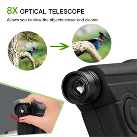 Parabolic Microphone 8x Monocular with Bionic Listening Device for Outdoor Bird Watching