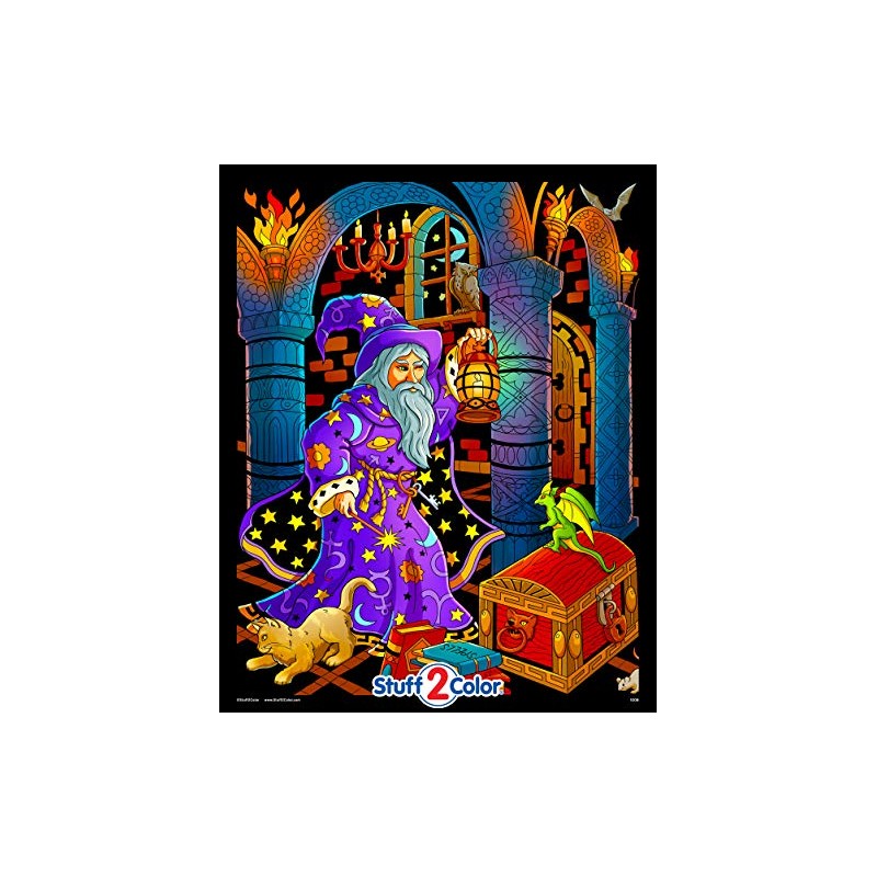 Stuff2Color Wizard Lantern - 16x20 Fuzzy Velvet Poster