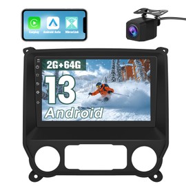 Pyniro Car Radio Stereo for Chevy Silverado Sierra 2014-2018 10.1 Inch Android Head Unit Touchscreen with CarPlay Android Auto Bluetooth GPS Navigation with Rear Camera 2+64GB (C)