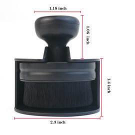 Filiverco Auto Tire Brush, Seal Design with Cover, High Density Portable Car Brush (Black)