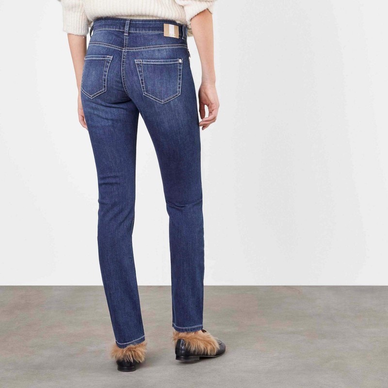 MAC Jeans Women's Slim Jeans, D845 (New Basic Wash)
