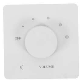 FELTECHELECTR Volume Control Switch Amplifier Selector Switch Tone Switch Knob Audio Input Selector Adjustable Tone Switch Volume Adjustment Panel Speaker Audio Switch Sound Switch White Plastic