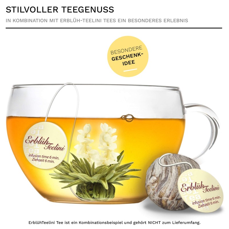 Creano GlasTasse Teelini 139 Glass Teacup, 200 ml, 2-Piece with