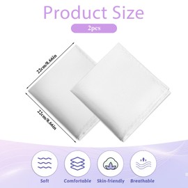 BOHUIZ Men's Pocket Squares, Soft Gents Hankies Mens White Satin Pocket Square Handkerchiefs for Men Women Weddings Party