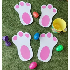 PMS International Easter Egg Hunt Accessories and Games - 6 Pk Large Bunny Footprints