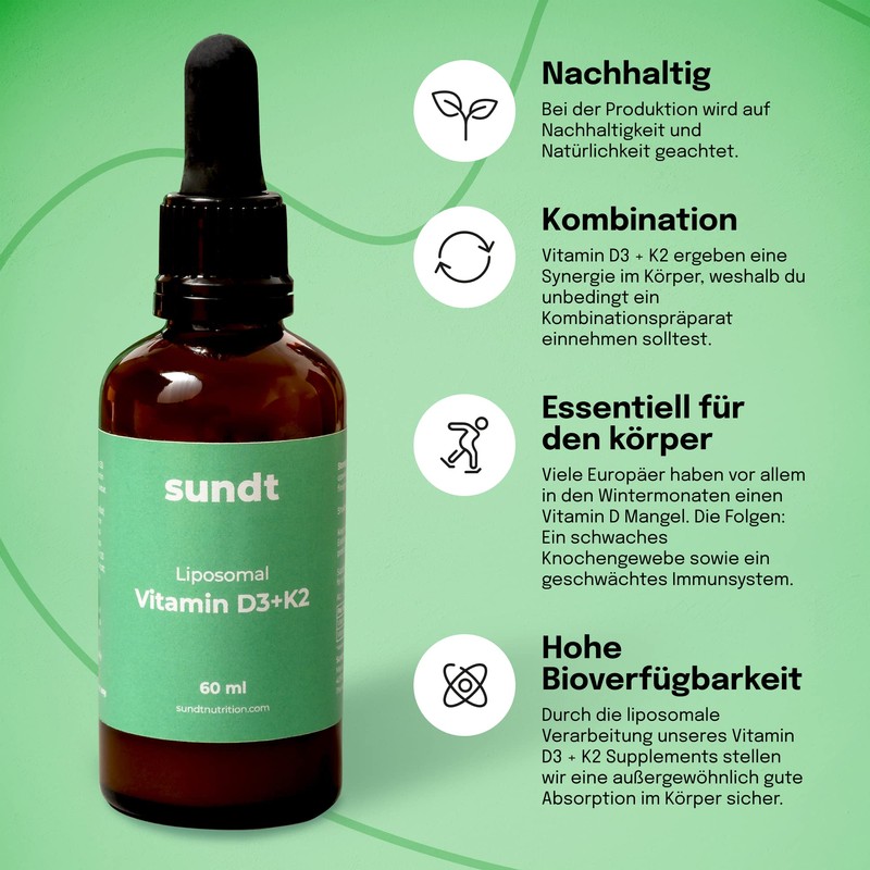 Vitamin D3 K2 Drops Liposomal | Sugar and Gluten Free