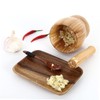 LABRIMP -in-one Garlic Press Set Bamboo Pot Pestle Food Garlic