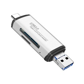 Kartenleser USB 3.0, multifunktional, silberfarben | Ultra-schnelle Übertragung & gleichzeitiges Lesen