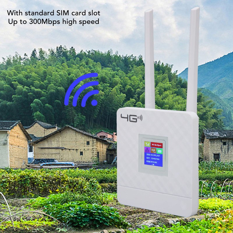 4G WiFi Router 300M CAT4 32 Standard SIM Slot Inbuilt