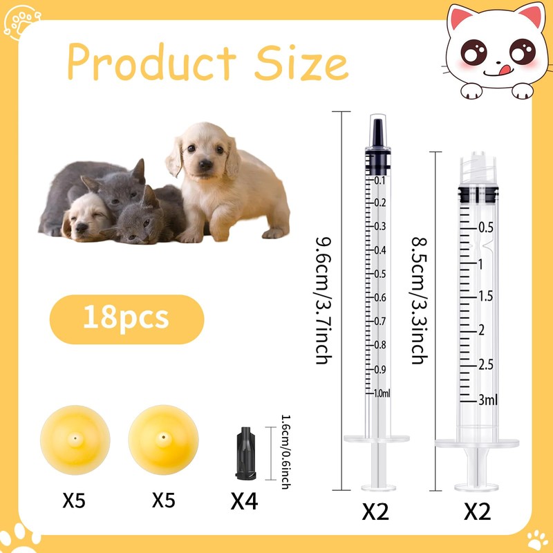 10 Packs Pet Silicone Nursing Nipple for Replaceable teats Mini