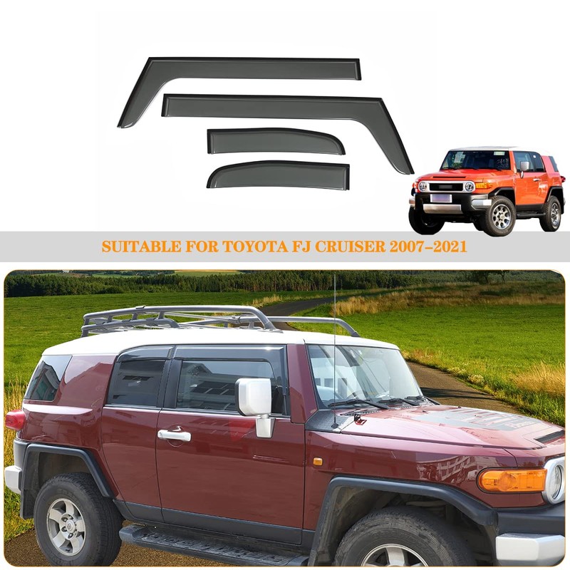 Fit for Toyota FJ Cruiser 2004-2021 Side Window Deflectors, ABS