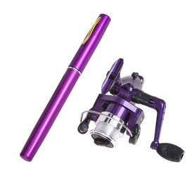 Premium Telescopic Pen Fishing Rod and Mini Reel Combo Set - Portable Pocket Collapsible Pole Kit With Spinning Reel for Travel Saltwater Freshwater Sea