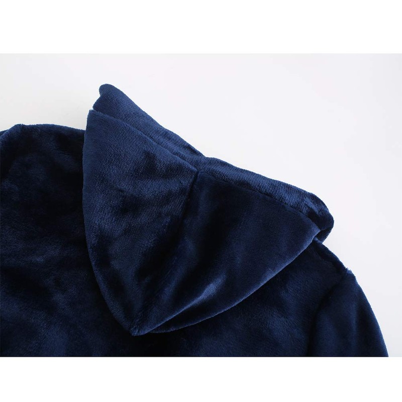 SRVNFBKT - Albornoz suave con capucha para niños y niñas,